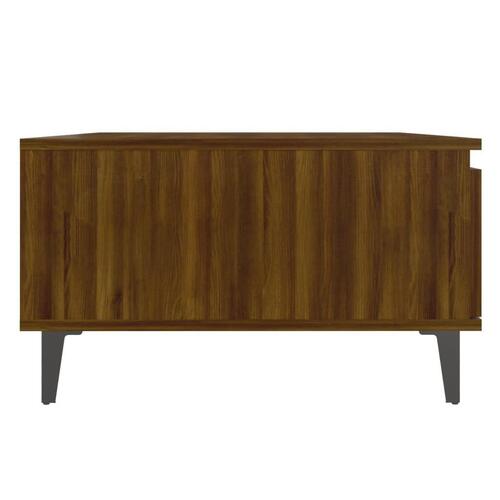 Sofabord 90x60x35 cm spånplade brun egetræsfarve