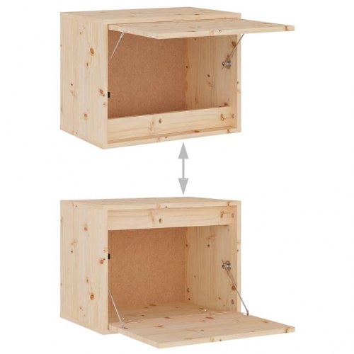 Vægskab 45×30×35 cm i massivt fyrretræ - væghængt skab