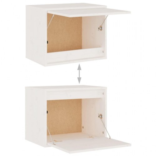 Vægskab 45x30x35 cm massivt fyrretræ hvid