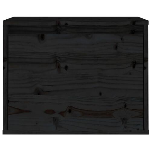Vægskab 45x30x35 cm massivt fyrretræ sort