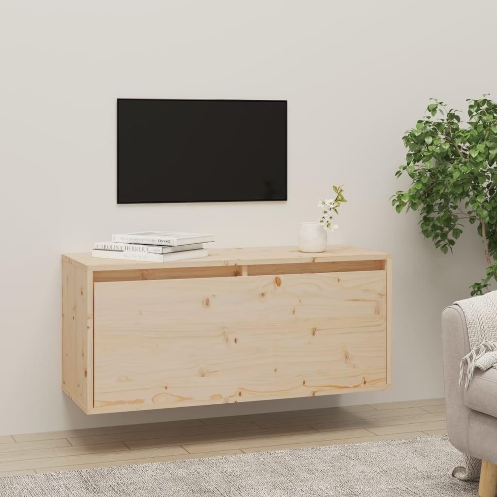 Vægskab 80x30x35 cm massivt fyrretræ