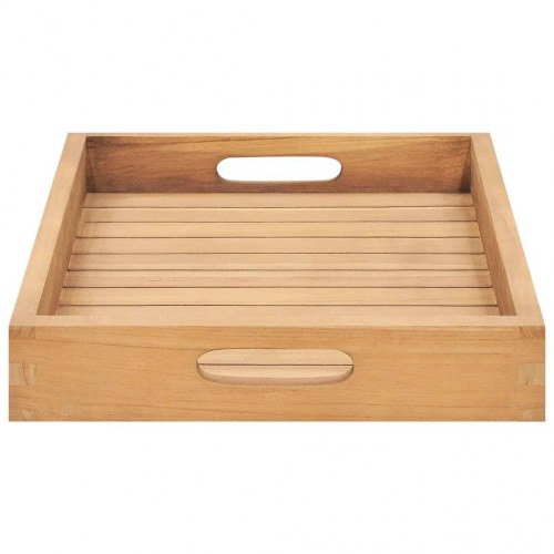 Serveringsbakke 60×35 cm i massivt teaktræ