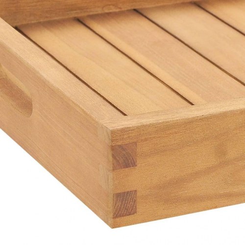 Serveringsbakke 60×35 cm i massivt teaktræ