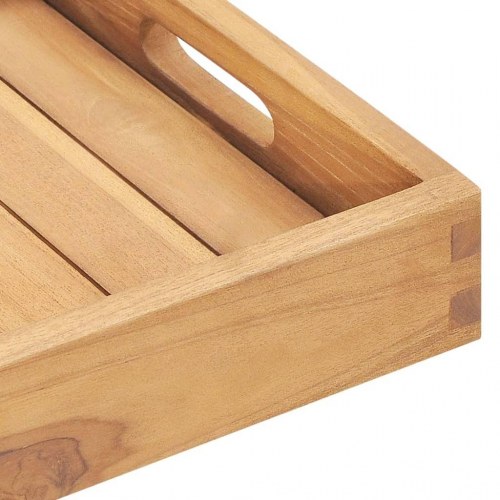 Serveringsbakke 60×35 cm i massivt teaktræ
