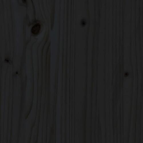 Bordplade Ø60x2,5 cm massivt fyrretræ sort