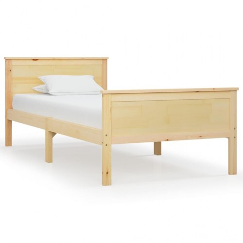 Sengestel 90x200 cm massivt fyrretræ
