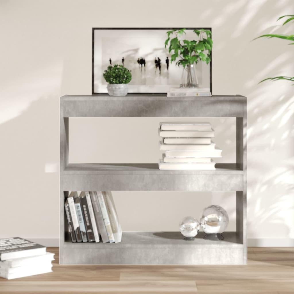 Bogreol/rumdeler 80x30x72 cm betongrå