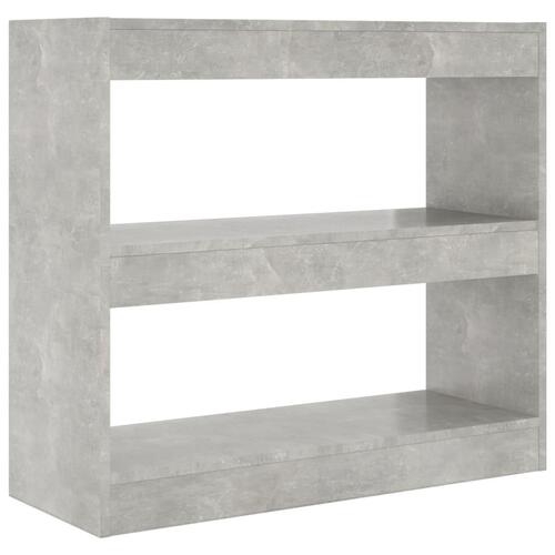 Bogreol/rumdeler 80x30x72 cm betongrå