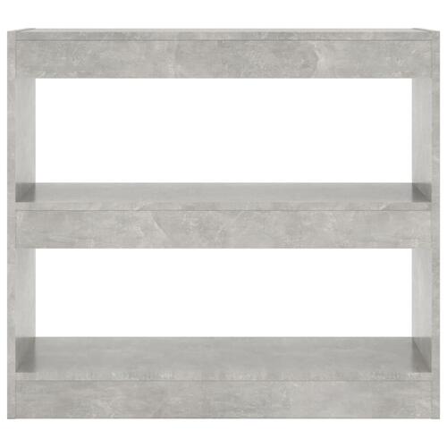 Bogreol/rumdeler 80x30x72 cm betongrå