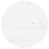 Bordplade Ø30x2,5 cm massivt fyrretræ hvid