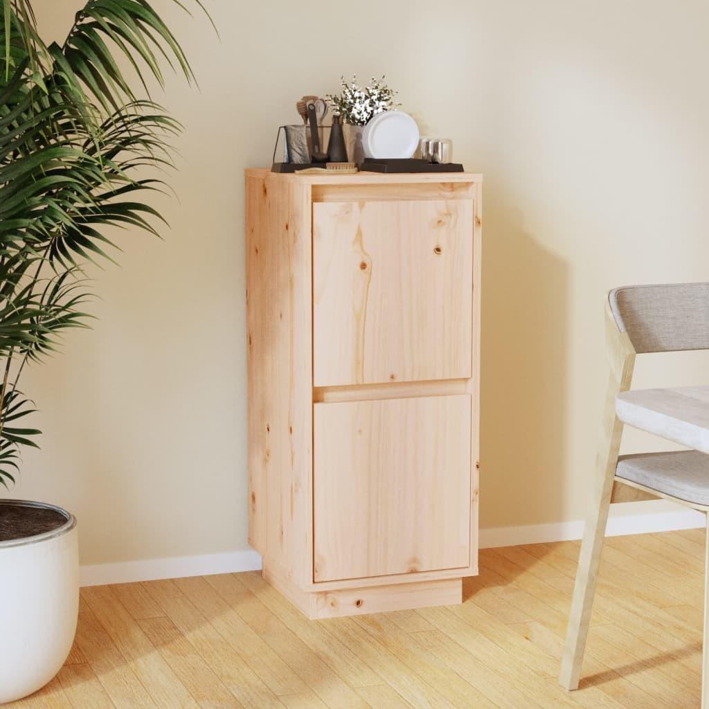 Skænk 31,5×34×75 cm i massivt fyrretræ med 2 låger