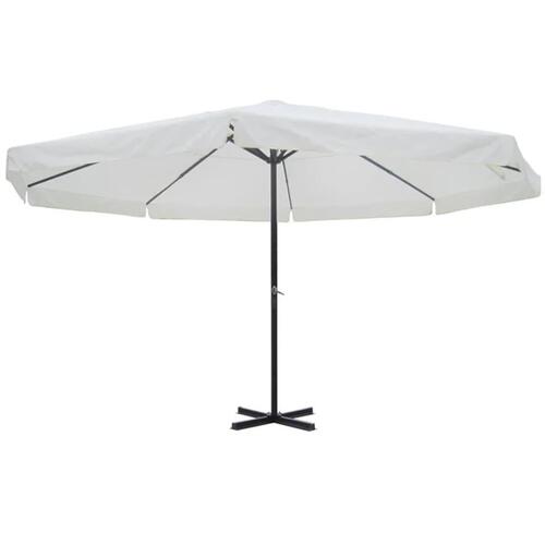 Parasol 500 cm aluminium hvid