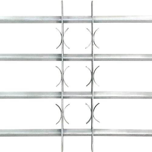 Justerbart sikkerhedsgitter til vinduer med 4 tværstænger 1000-1500 mm