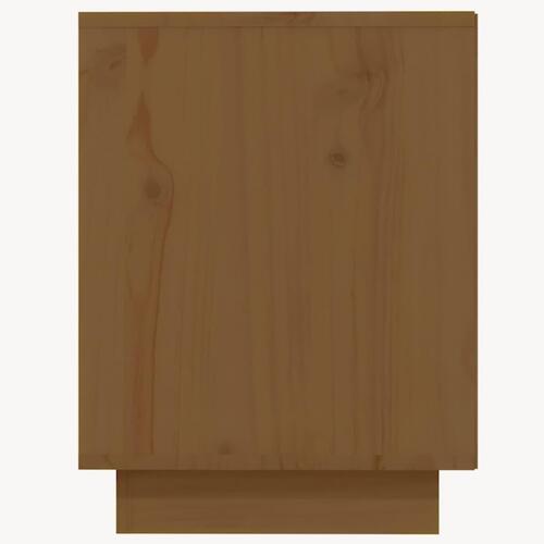 Skoreol 110x34x45 cm massivt fyrretræ gyldenbrun