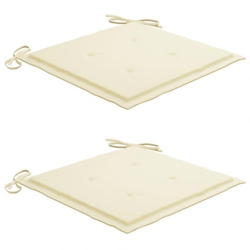 Havestole med hynder 2 stk. massivt akacietræ