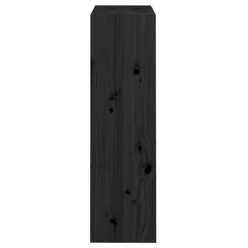 Bogreol/rumdeler 60x30x103,5 cm massivt fyrretræ sort