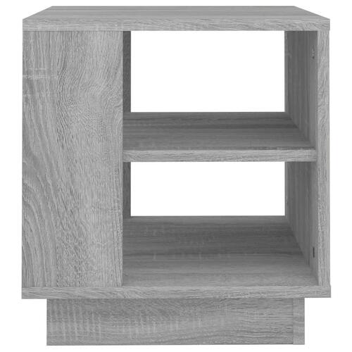 Sofabord 40x40x43 cm konstrueret træ grå sonoma-eg