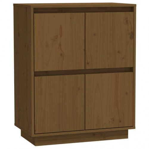 Skænk 60x34x75 cm massivt fyrretræ gyldenbrun