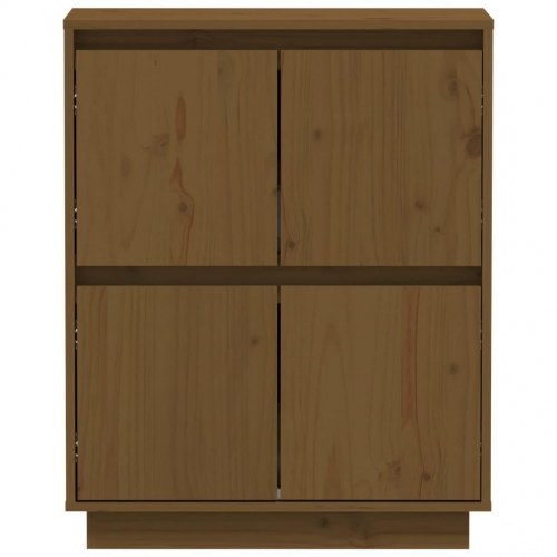 Skænk 60x34x75 cm massivt fyrretræ gyldenbrun