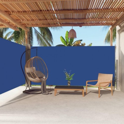 Sammenrullelig sidemarkise 180 × 600 cm - blå
