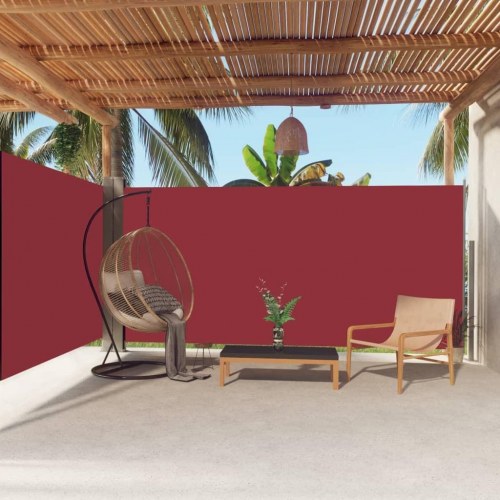 Sammenrullelig sidemarkise 180 × 600 cm - rød