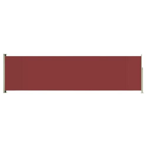 Sammenrullelig sidemarkise til terrassen 140 x 500 cm rød