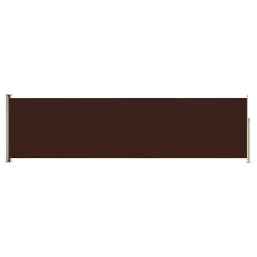 Sammenrullelig sidemarkise til terrassen 140x500 cm brun