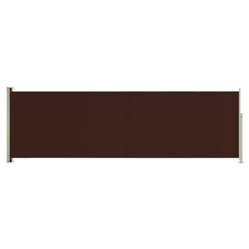 Sammenrullelig sidemarkise til terrassen 160x500 cm brun