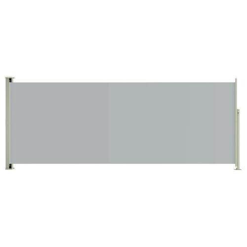 Sammenrullelig sidemarkise til terrassen 200x500 cm grå
