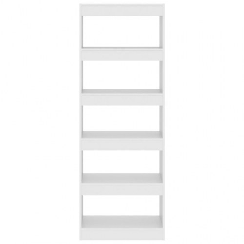 Bogreol/rumdeler 60x30x166 cm konstrueret træ hvid