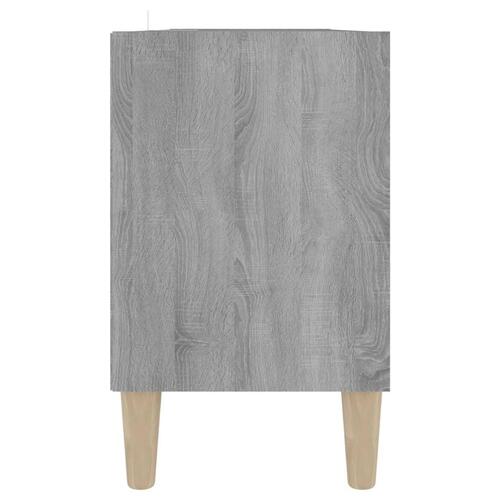 Tv-skab med massive træben 103,5x30x50 cm grå sonoma-eg