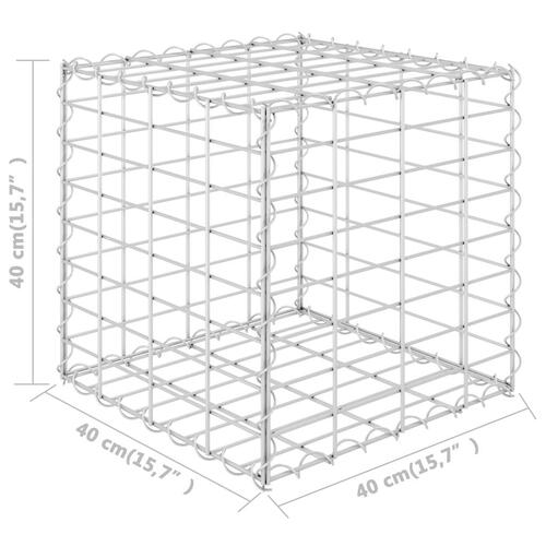 Gabion-plantekasse 40x40x40 cm kubeformet stål