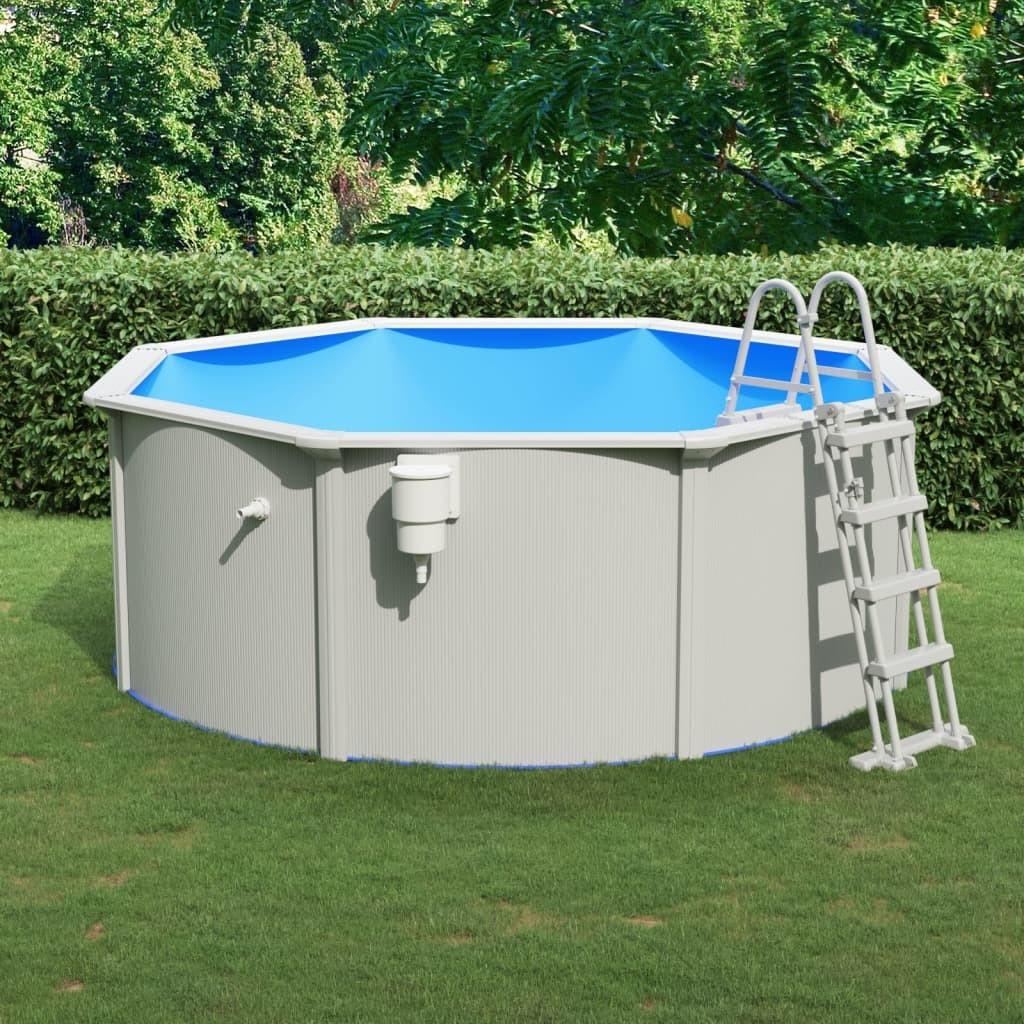 Swimmingpool med poolstige 360x120 cm