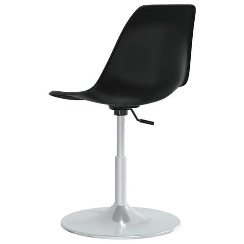 Drejelige spisebordsstole 6 stk. PP sort