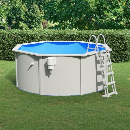 Swimmingpool med poolstige 300x120 cm