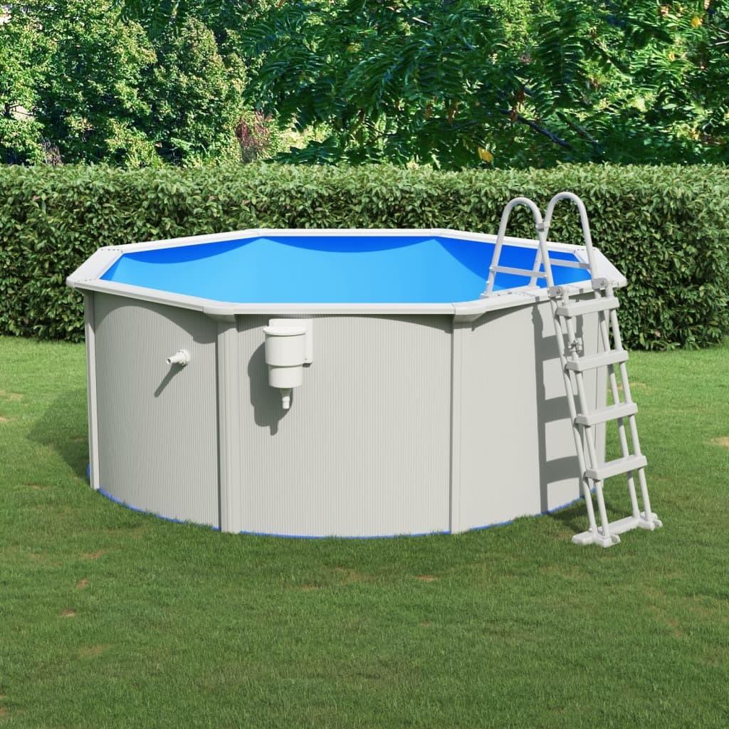 Swimmingpool med poolstige 300x120 cm