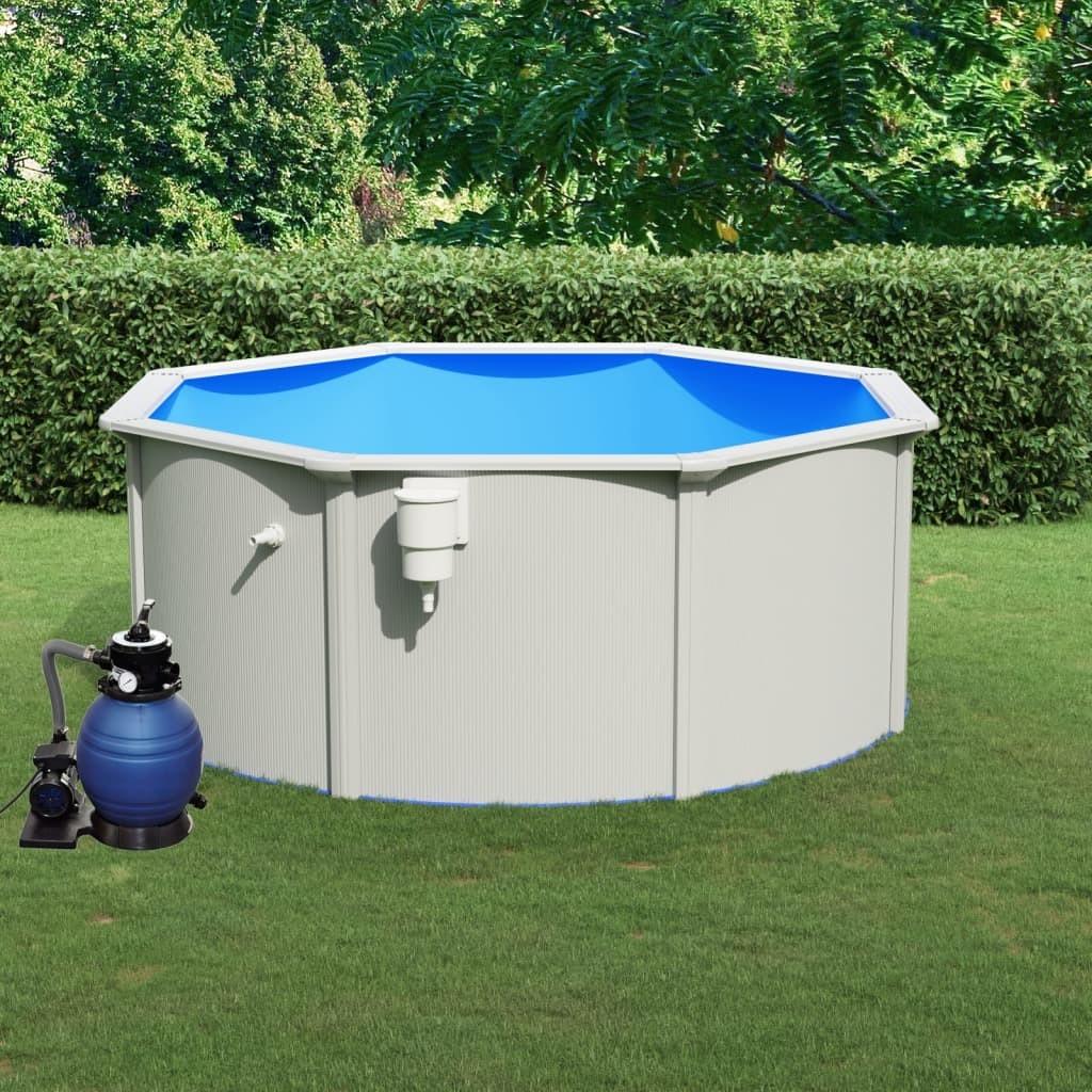 Swimmingpool med sandfilterpumpe 300x120 cm