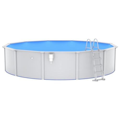 Swimmingpool med poolstige 550x120 cm