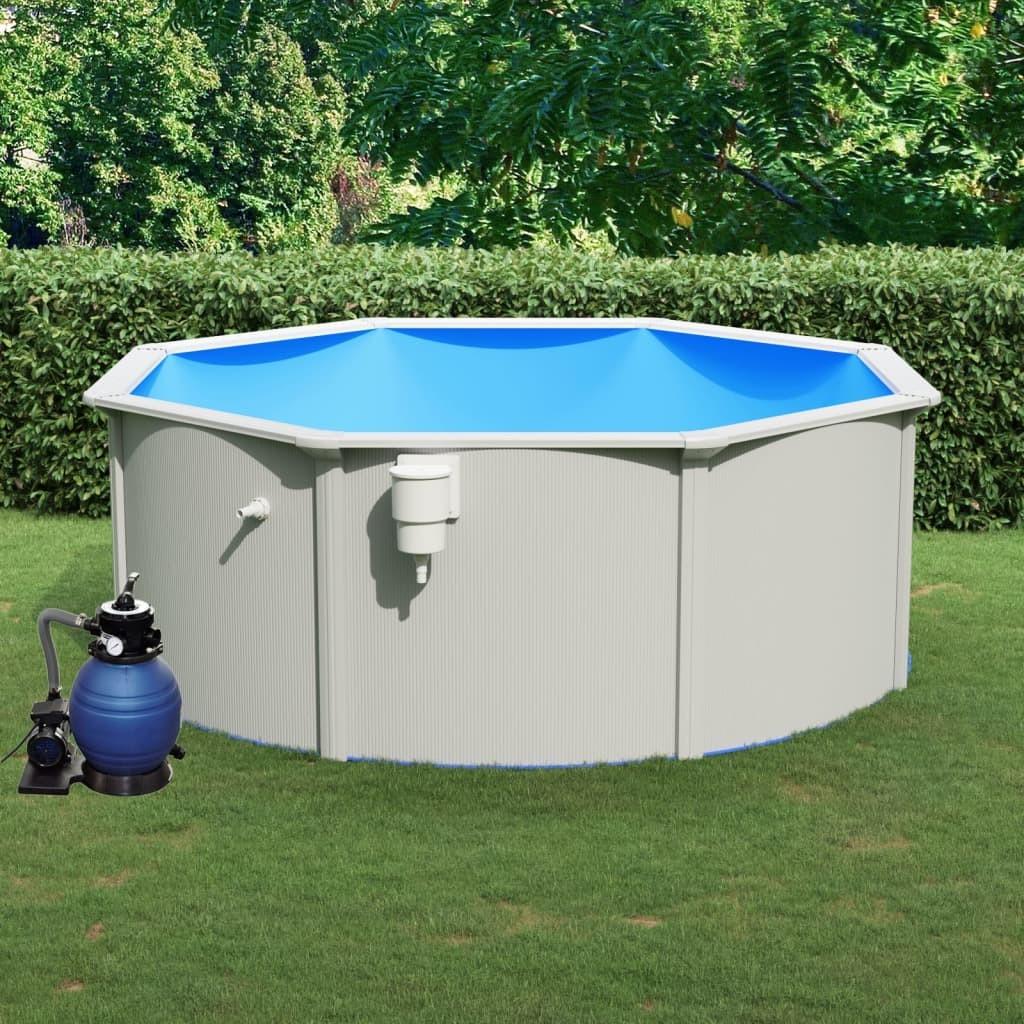 Swimmingpool med sandfilterpumpe 360x120 cm
