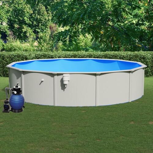 Swimmingpool med sandfilterpumpe 550x120 cm