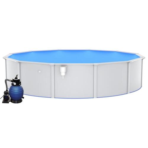Swimmingpool med sandfilterpumpe 550x120 cm