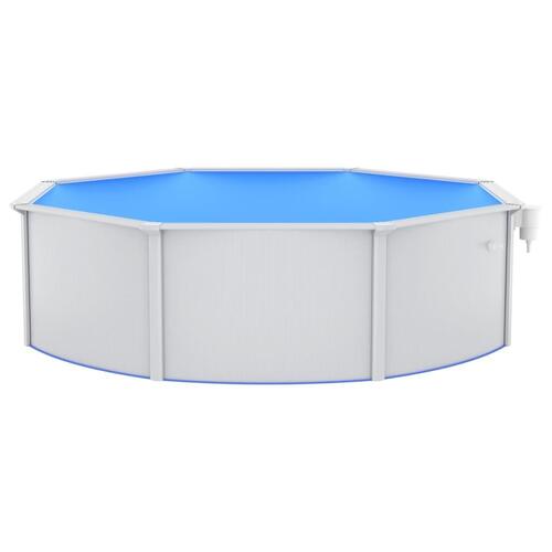 Swimmingpool med sandfilterpumpe og poolstige 460x120 cm