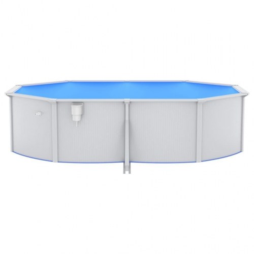 Swimmingpool med sandfilterpumpe og stige 490x360x120 cm