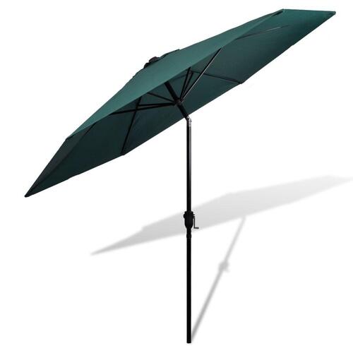 Parasol grøn 3 m stålstang