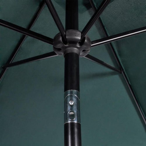 Parasol grøn 3 m stålstang