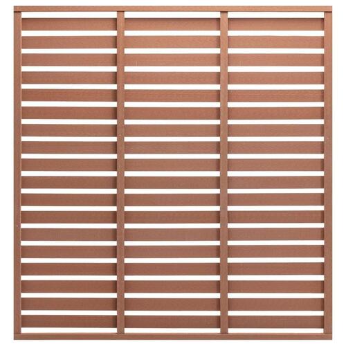 Hegnspanel 180x180 cm WPC brun