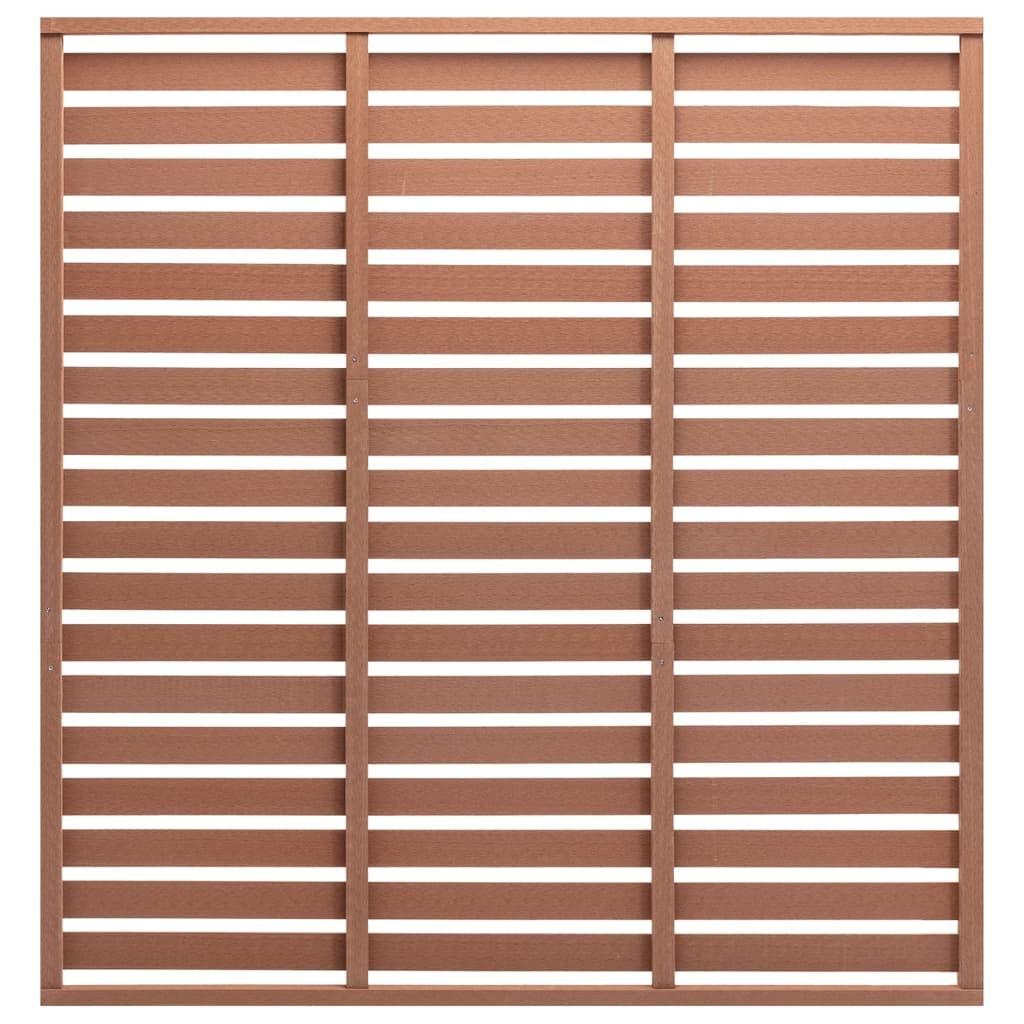 Hegnspanel 180x180 cm WPC brun