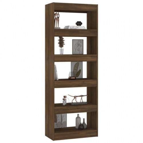 Bogreol/rumdeler 60x30x103 cm konstrueret træ brun egetræ