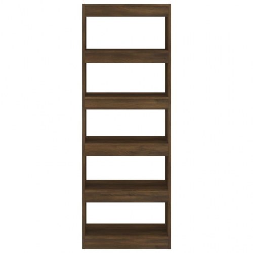 Bogreol/rumdeler 60x30x103 cm konstrueret træ brun egetræ