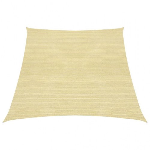 Solsejl 3/4 x 3 m - HDPE 160 g/m², beige, trapez